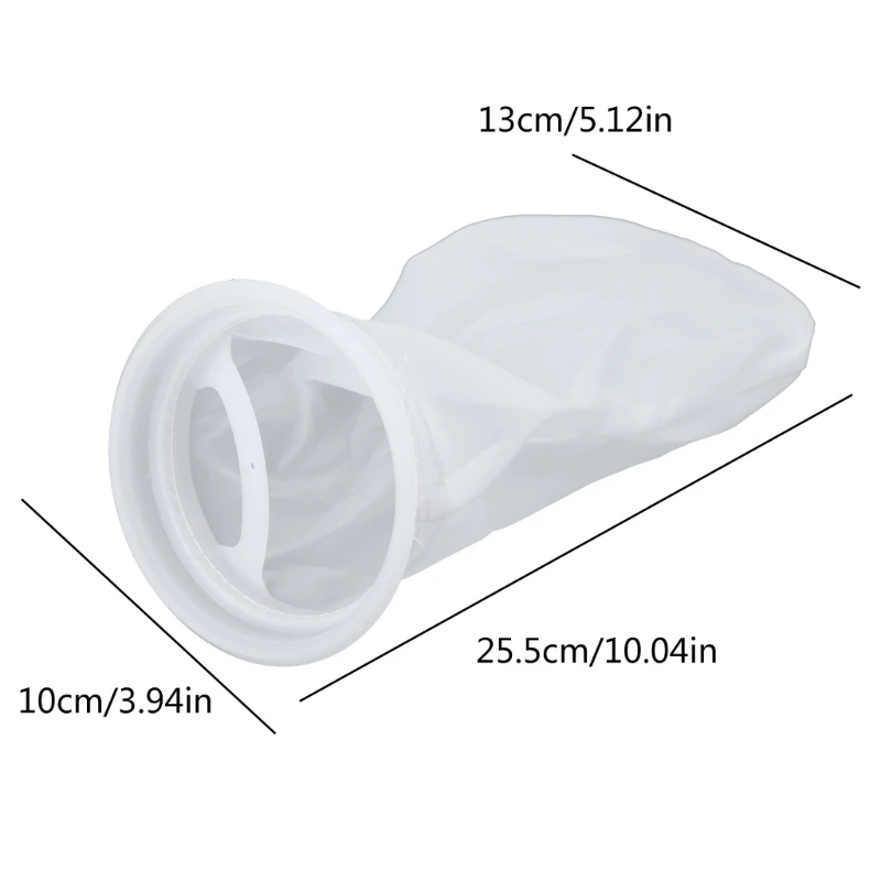 Aquarium Filter Socks 200 Micron 10 Inch Long 4 Inch Plastic Ring Saltwater Fish for Tank Nylon Filter Bags Fits Eshopps