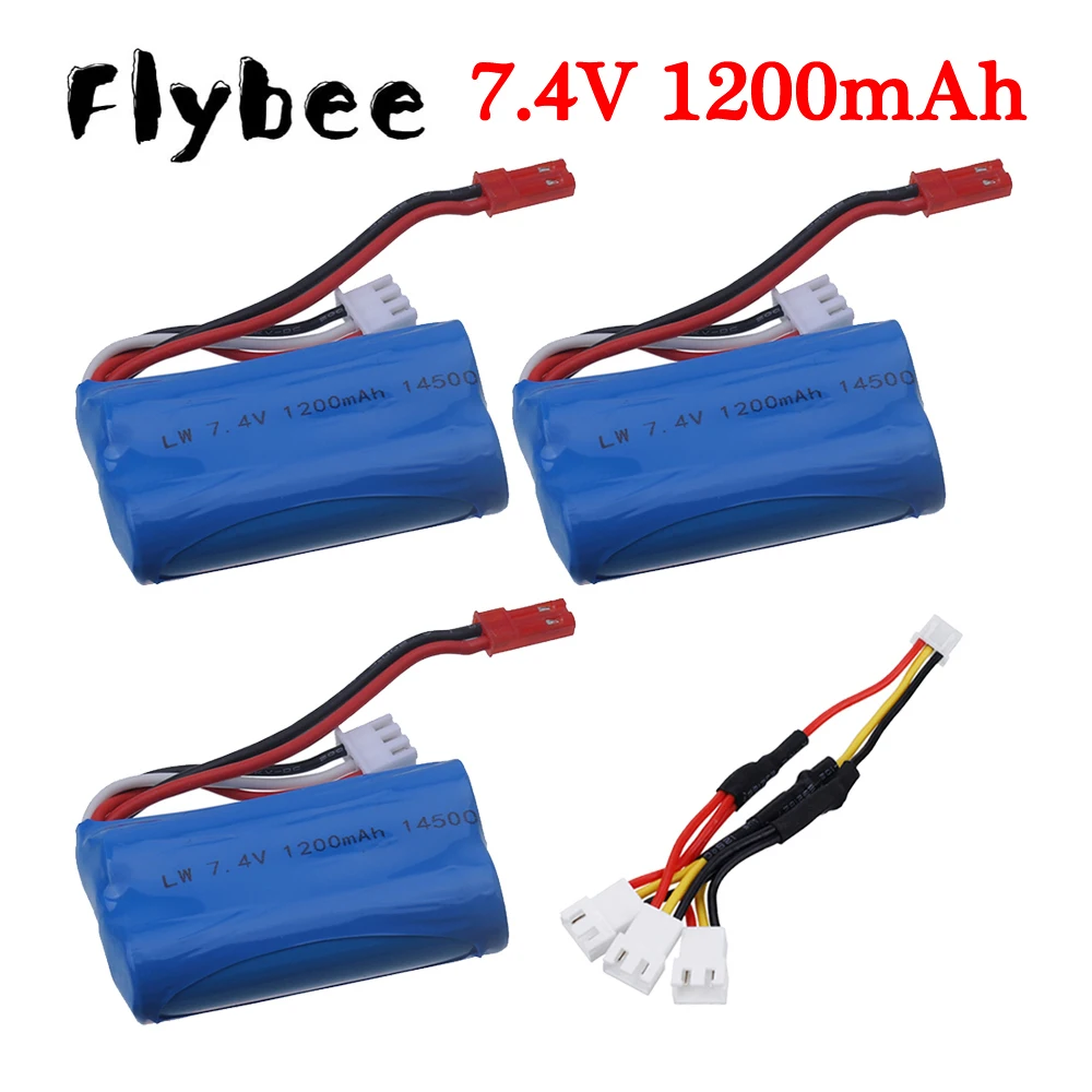 

14500 7.4V Lithium Battery Electric Toys Remote Control Aircraft Vehicles Boats Battery Toy Accessories 2S 7.4V 1200mah Battery