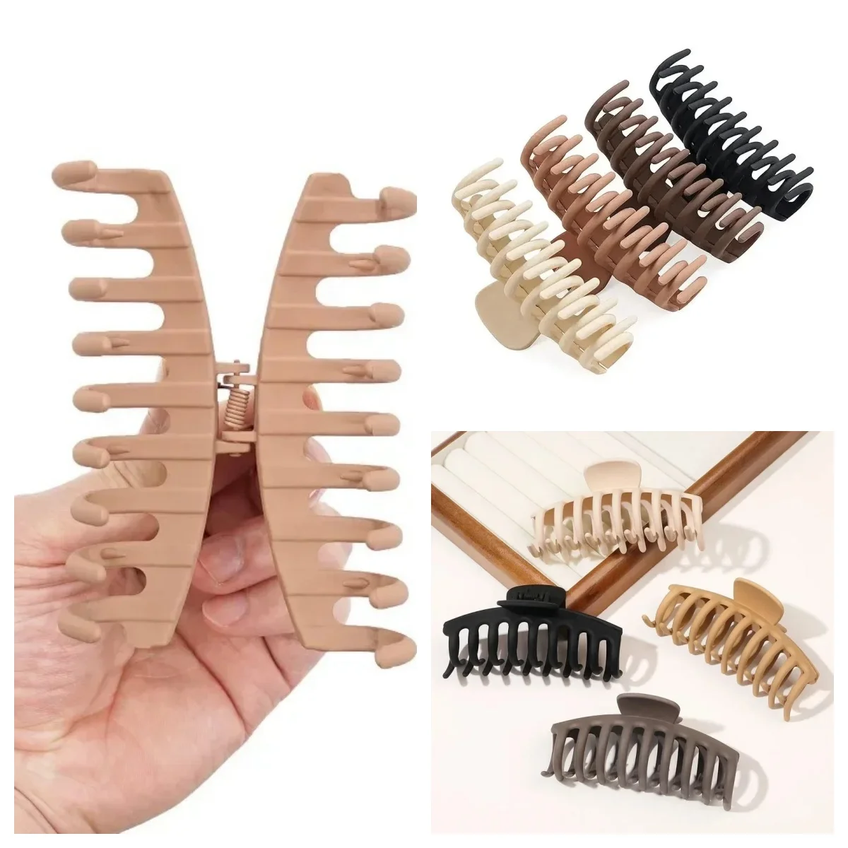 1/4PCS Hair Claw Clips 4 Inch Nonslip Large Crab Hairpins for Women Thin Hair Accessories Barrette Girls Hair Accessories Gifts