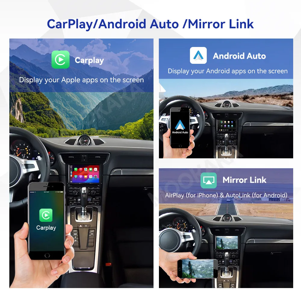 Android Auto Wireless CarPlay Decoder Supported Video Camera For Porsche Pananera macan Cayenme 911 Cayman 2011~2016