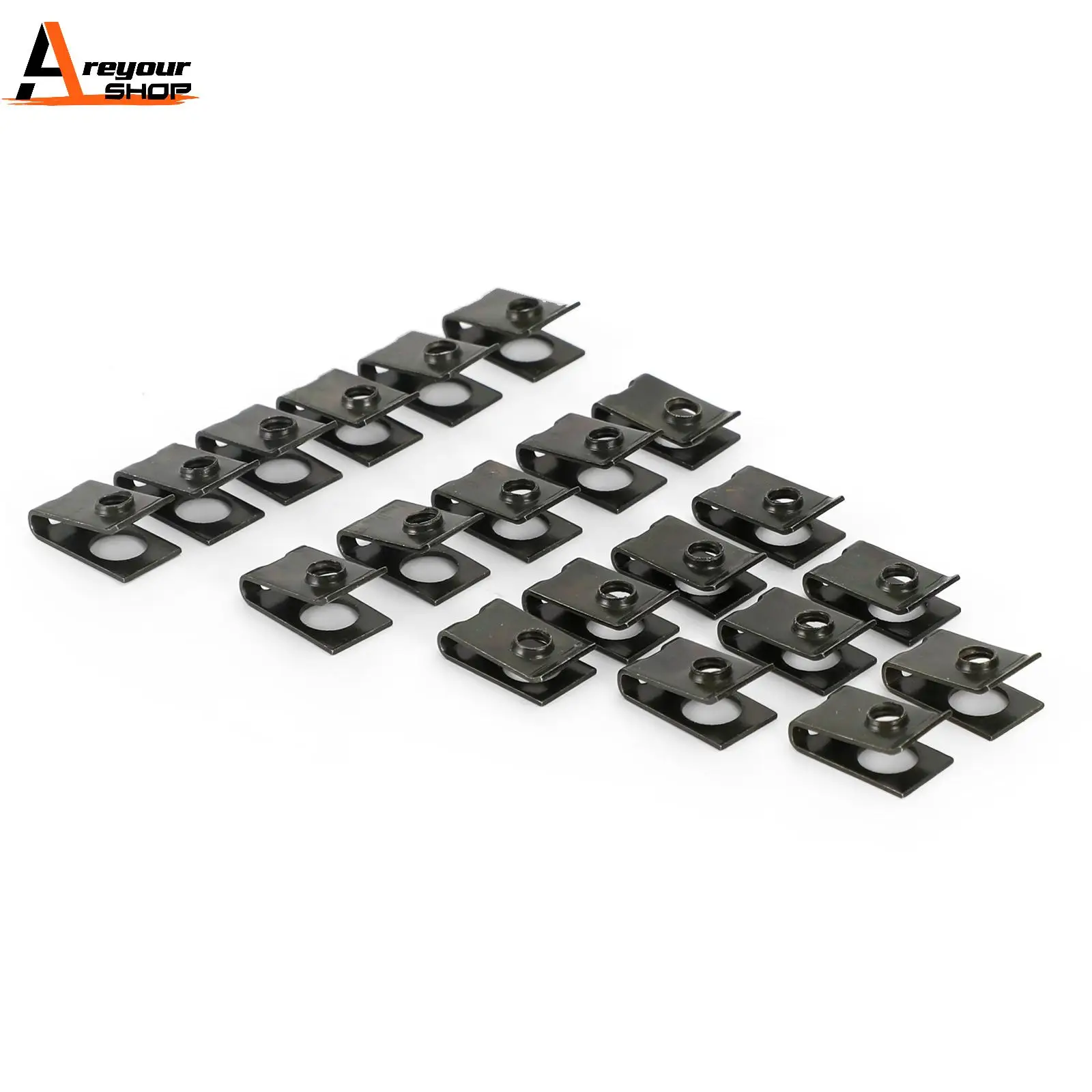 

Areyourshop 20x Motorcycle Faring Bolt Nut Zinc-plated Screw Clip Speedclips 5mm For Honda motor parts