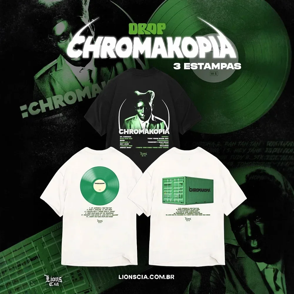 

2025 TOUR TYLER THE CROMACOPIA T-shirt Tyler The Creator Summer Men Women's Short Sleeve T Shirt Cotton Oversized Clothing Tops