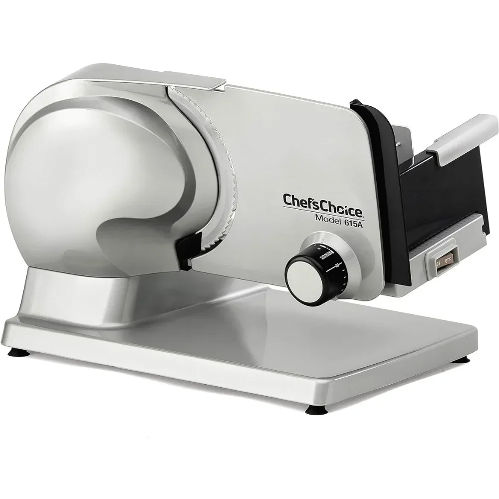 Chef’sChoice 615A Electric Meat Slicer For Home Use With Precision Thickness Control, Tilted Food Carriage