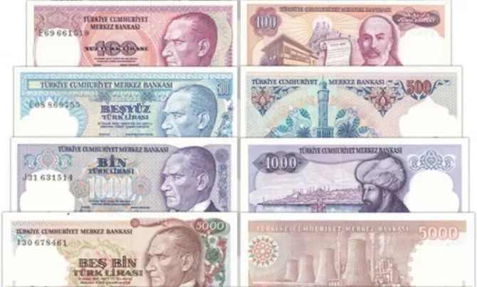 1970-2020 تركيا 100 -1 مليون ملاحظات ليرة الأصلية UNC-PMG #1