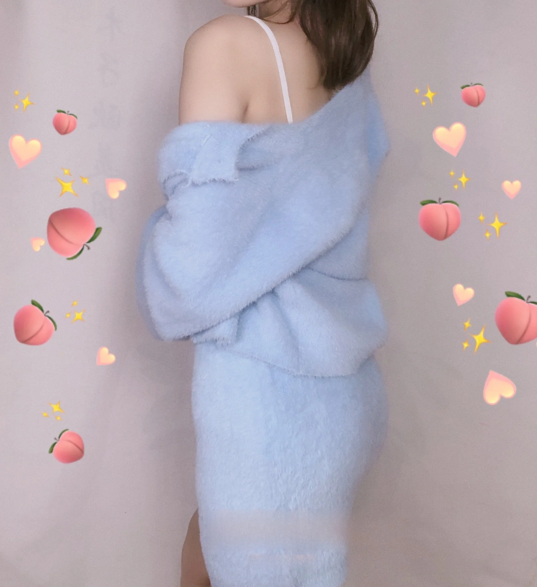 Ele Vintage T-Stück Set Faux Nerz Pullover Mantel Offene Strickjacke Riemen Weste Hohe Taille ort Rock Street Sle Long Sve