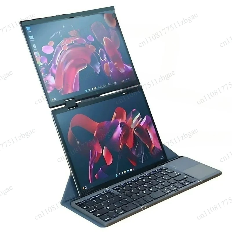 10.5+10.5 Inch Dual Touch Screen 360‑Flip Convertible Laptop Win11 Notebook Computer for Business Office Daily Work Use