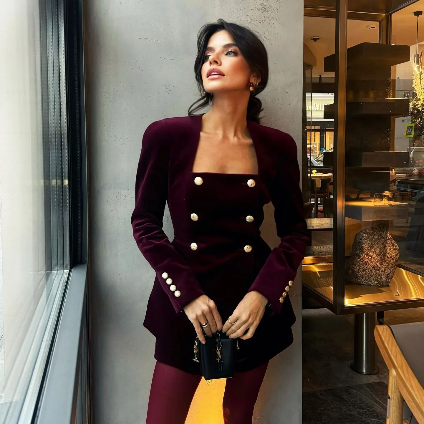 French Style Waist Temperament Velvet Suit Women's Clothing High-end 2025spring New Fashion Lazy Style Suit