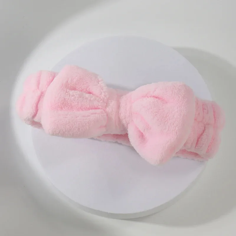 ボウヘッドバンドリストバンドセットタオル伸縮性ソフト洗顔シャワーメイクアップヨガスポーツスキンケアヘッドバンド女性女の子用2026