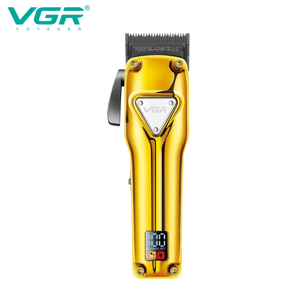 Cortadora de pelo recargable de metal para peluquero profesional eléctrico con cuchilla VGR 136 BLDC para hombres