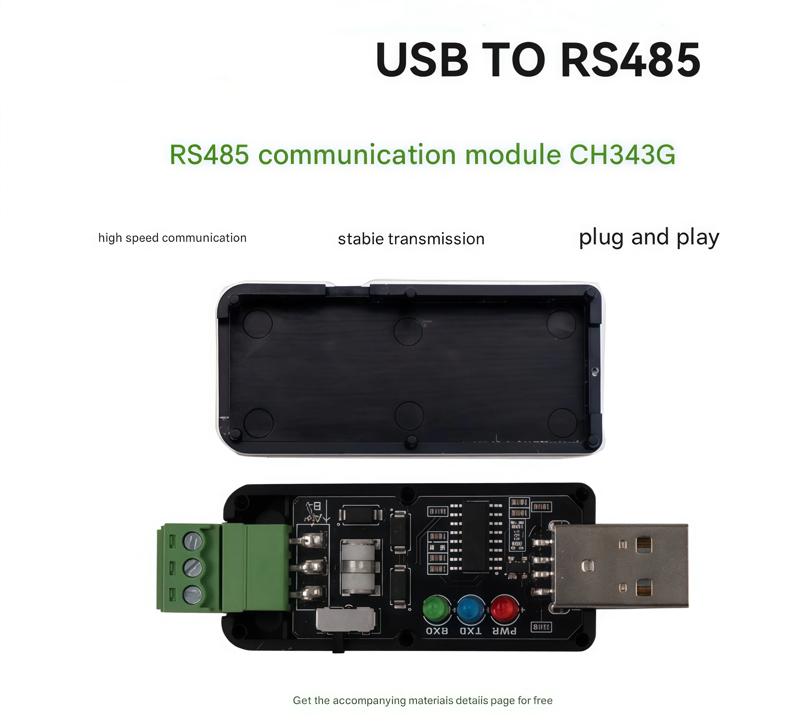 USB to RS485 module serial converter RS485 communication module FT232RL Brand new original