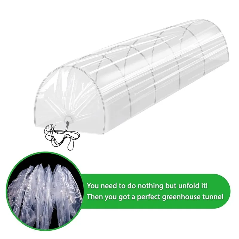 PZHI 2 in 1 Mini Greenhouse Tunnel, Garden Cloche Cover for Raised Beds, Plant Protection from Weather, Outdoor Gardening