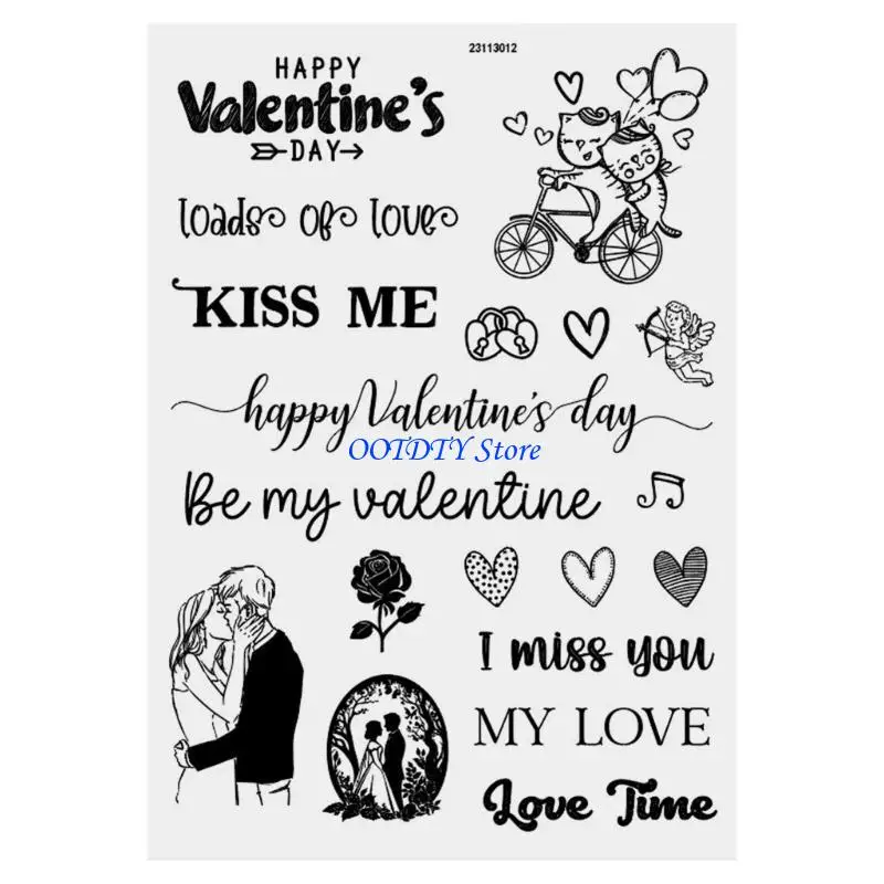 367A Stickers Valentine's Day Water Soluble Paper Long Lasting Stickers Decal