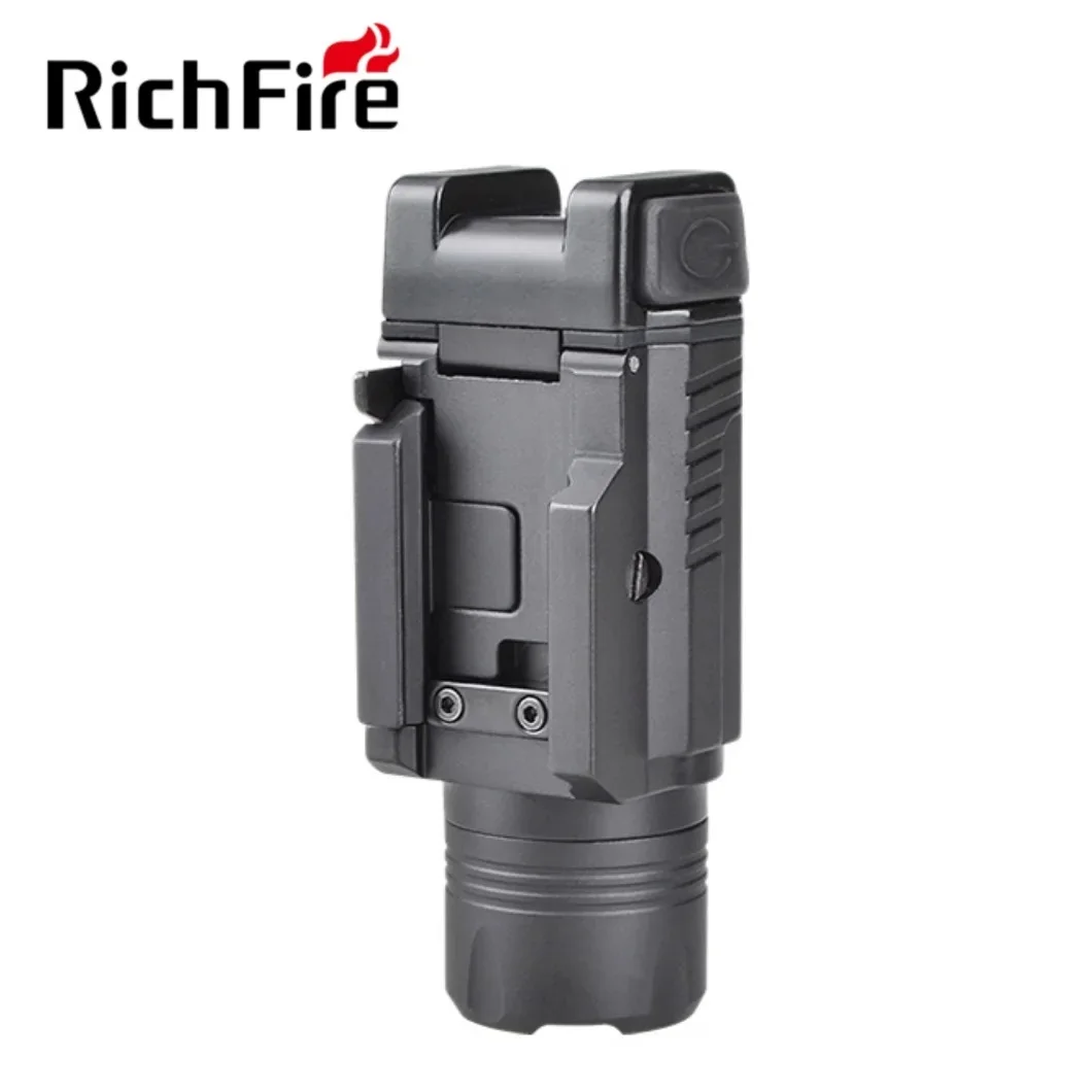 RichFire Tactical Flashlight SST40 1000LM Tactical Pistol Light with Battery +20mm Picatinny Rail Mount for Handgun Rifle