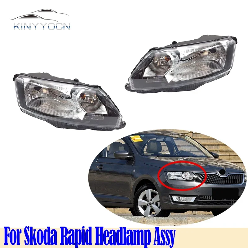 Dla Skoda Rapid 2013 14 15 16 17 Reflektor przedni Reflektor przedni Reflektor przedni Zespół światła