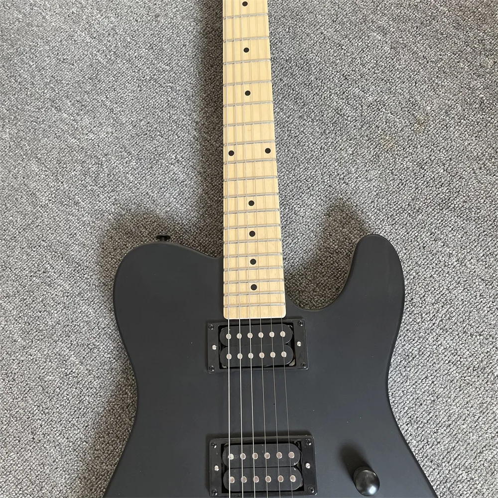 In stock Tele Electric Guitar Flat black  TL Guitar Locking  maple Fingerboard High Quality Factory Direct guitars guitarra