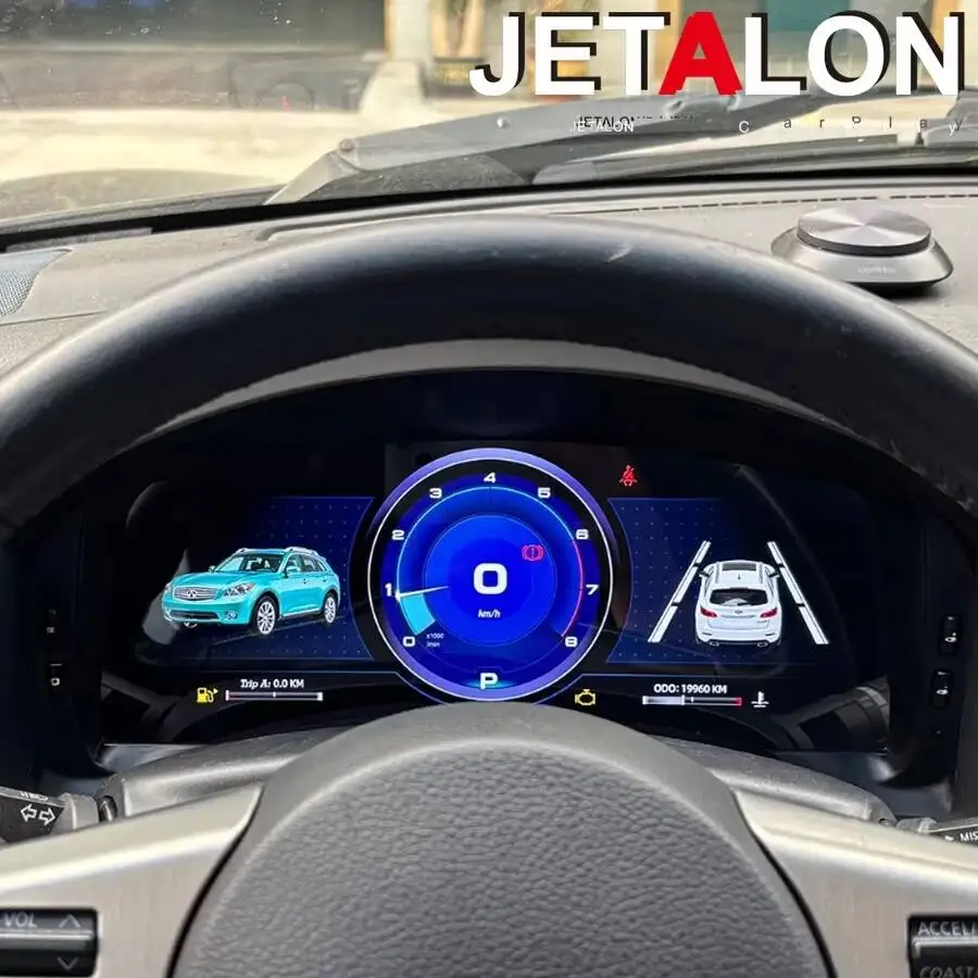 New CarPlay Lcd Cluster Instrument 12.3inch For Infiniti FX35 FX45 2003-2009 Speedometer Digital Cluster Dashboard Virtual