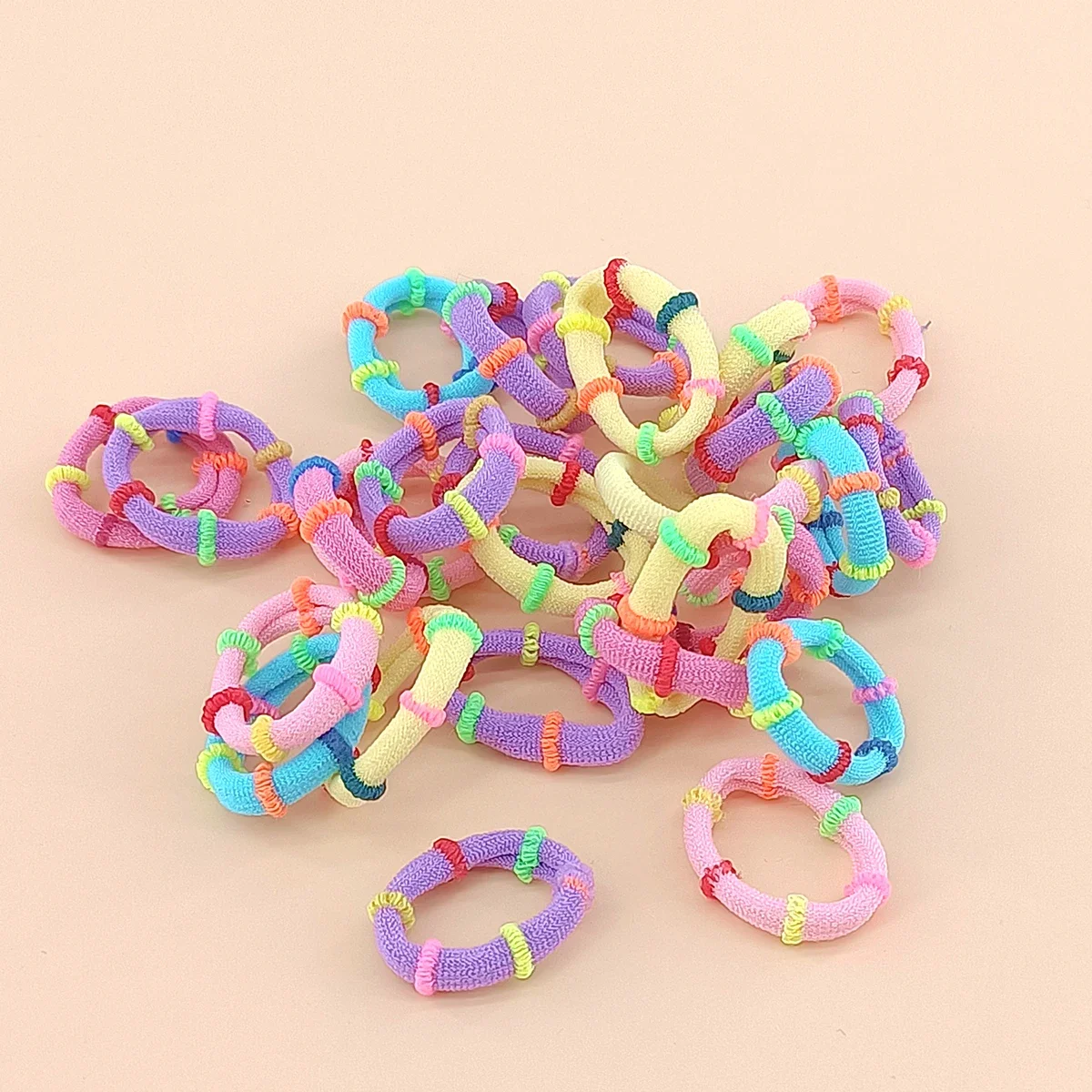 Girls Colorful Hair Bands Set Nylon Elastic Rubber Accessories Children Ponytail Holder Scrunchies Baby Cute Headband hair ties