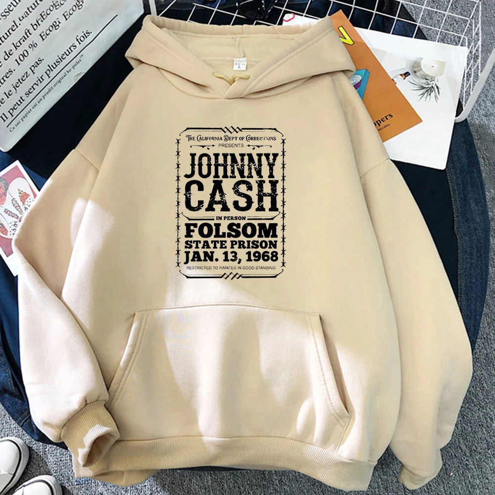 

Hoodies Cash At Folsom Prison Distressed Men'S Sportswear Streetwear Casual Warm Man Oversized Clothes Harajuku Punk Sweatshirts