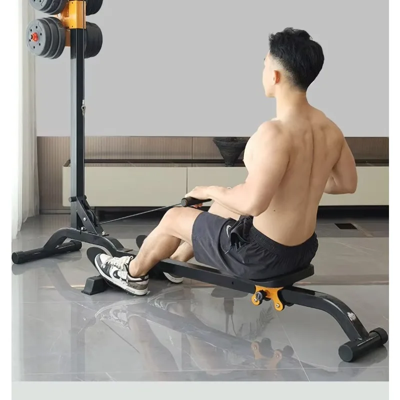 Dumbbell Rowing Machine With Adjustable Weight One-touch Foldable Dumbbell Set For Home Garden Multi-scene Fitness Training