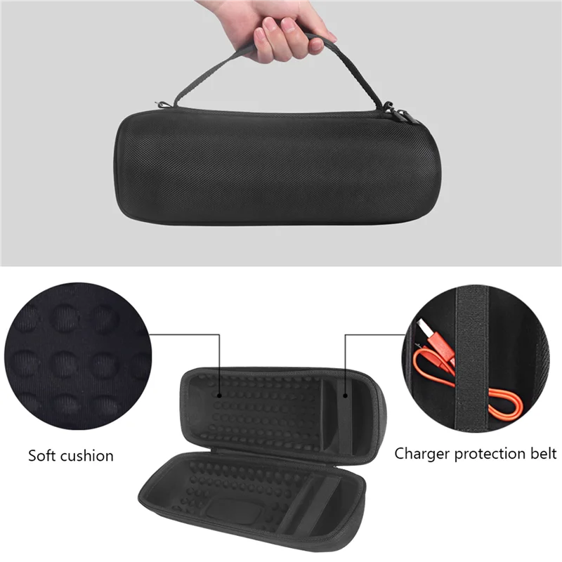 Y43A-2X EVA Hard Case para Pulse 4 Speaker Carry Storage Case Bag (Preto)