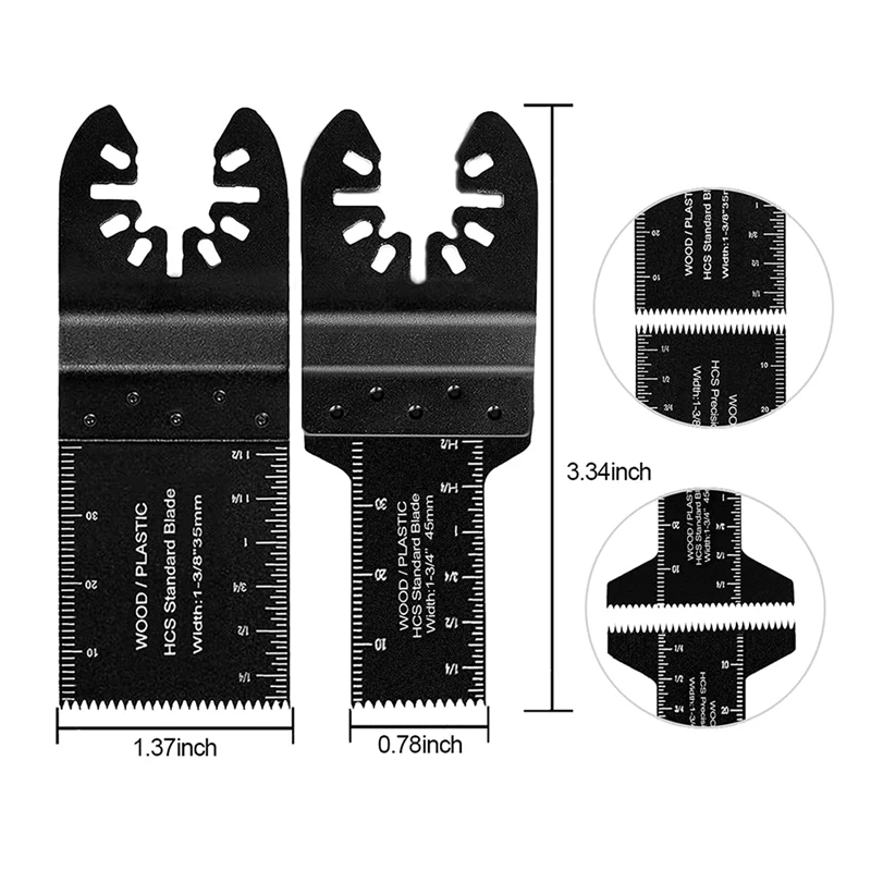 21er-Pack Multitool-Klingen, oszillierende Sägeblätter für Holz, Kunststoffe, Metall, oszillierende Werkzeugklingen mit Schnellverschluss