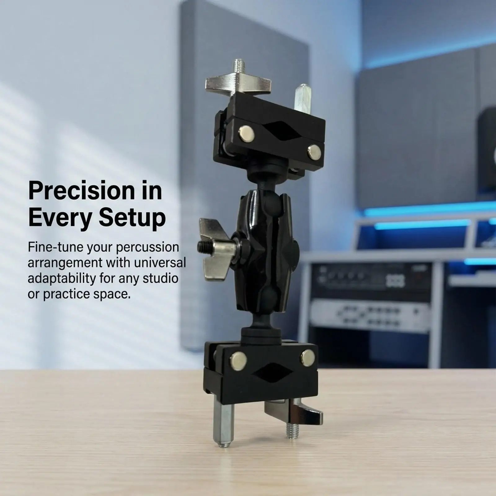 Mounting Clamp Percussion Accessory Zinc Alloy Adjustable Holder for Drums Stand Cymbal Expansion