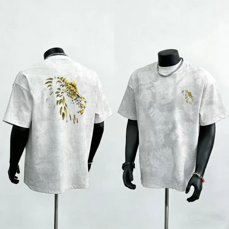 Mens T Shirt Plus Size Vintage Tie Dye Summer Tee Harajuku Unisex Loose Fit Casual Streetwear Luxury Fashion Trend New Arrival