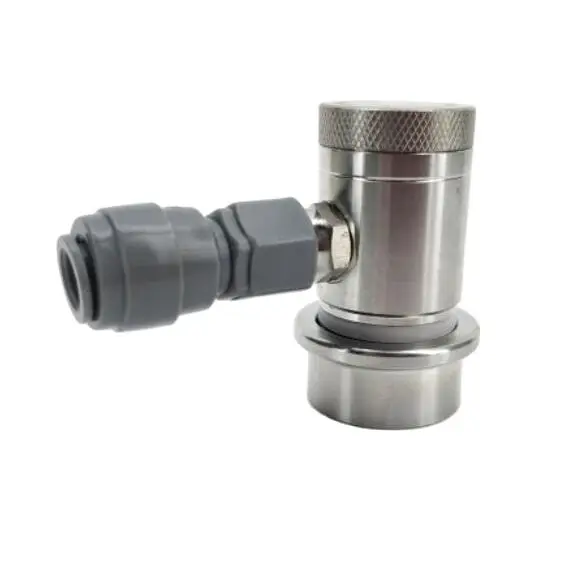 KegLand Machined Stainless Ball Lock Disconnect - MFL Threaded (GREY/GAS)