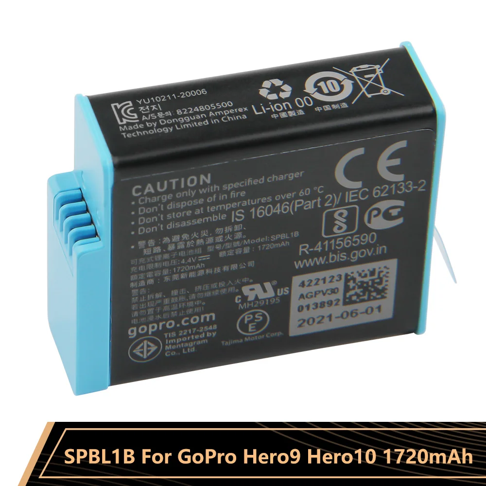 الأصلي استبدال البطارية ل GoPro بطل 9 10 11 8 7 6 5 4 بطل 10 11 9 بطل 8 بطل 7 بطل 6 بطل 5 بطل 4 بطارية الكاميرا