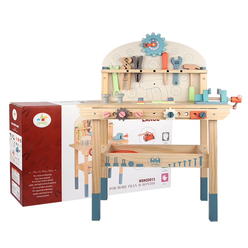 Exercise Children's Hands on Ability Educational Toy Tool Bench Toy Sets Wooden Tool Toy for Kids