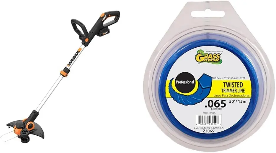 

20V 12" String Trimmer & Edger 2-in-1 Bundle with Grass Gator .065 50-Ft Trimmer Line