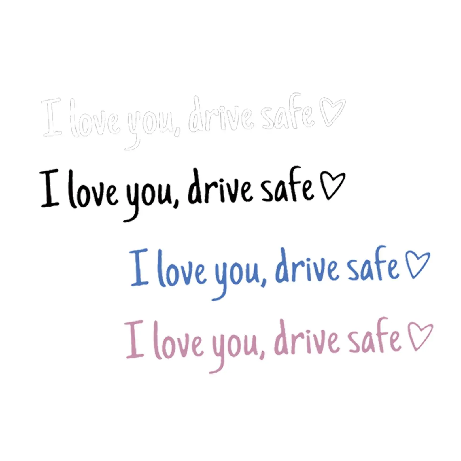 

I Love You Drive Safe Декоративная наклейка с сердечком Модные аксессуары Винил
