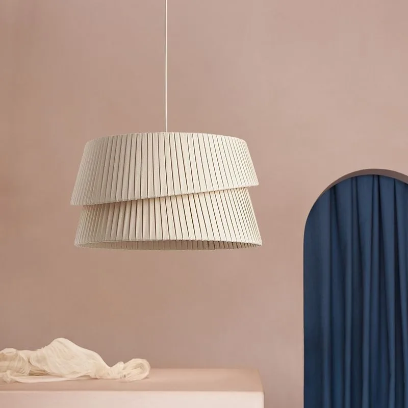 French Cream Style Chandelier Living Bedroom Warm Romantic Nordic Minimalist LED Home Decor Pendant Hanging Lamp Ceiling Fixture