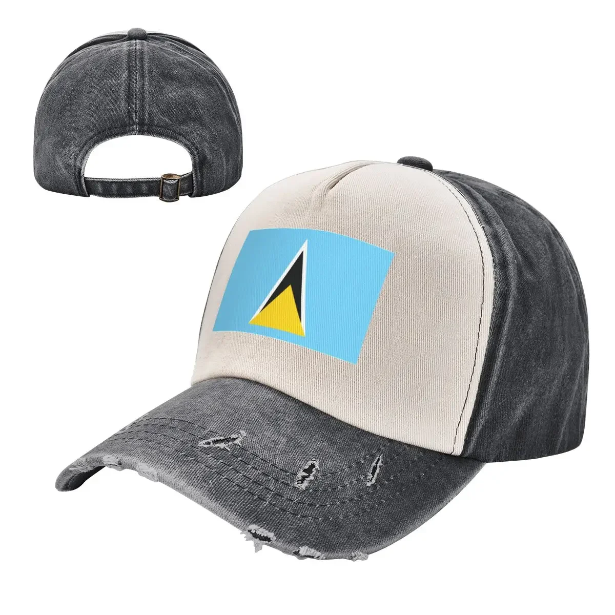 St Lucia National Flag Baseball Cap |-F-| Brand Man cap Horse Hat Woman Hats Men's image 3