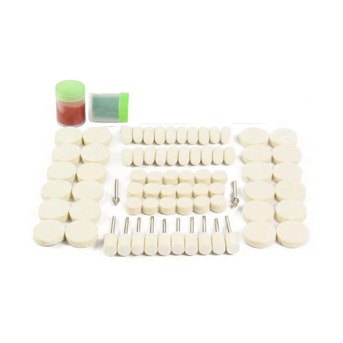 

76Pcs Wool Polishing Accessories Electric Grinding Mill Kit Wool Grinding Paste Suits for Dremel Tool