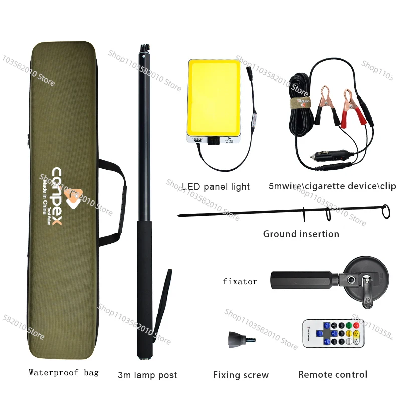 Outdoors Portable Led Camping Lamp Rechargeable LED Work Spotlights Cob Telescopic Pillar Lights For Fishing Road Travel BBQ