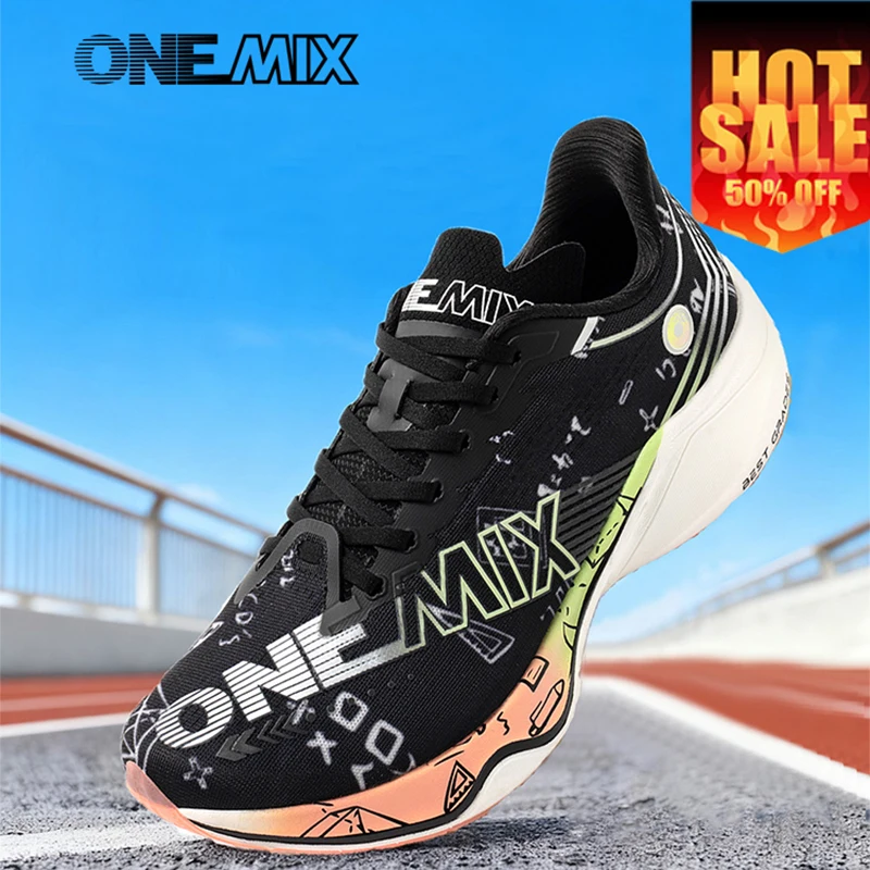 

Кроссовки ONEMIX для мужчин и женщин, нейлоновые, с карбоновой пластиной, для бега и тренировок, с полной амортизацией, спортивные, для ходьбы