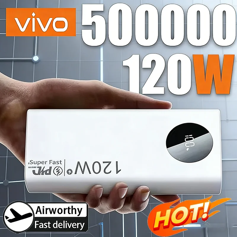 

Oneplus 50000 мАч 120 Вт Power Bank высокой емкости Супер быстрая зарядка Powerbank Портативное зарядное устройство для iPhone Samsung