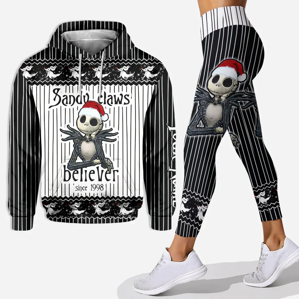 The Christmas Nightmare Jack Skellington Hoodie Leggings Yoga Pants Set Womens Disney Yoga Hoodie Leggings Fashion Tracksuit Set