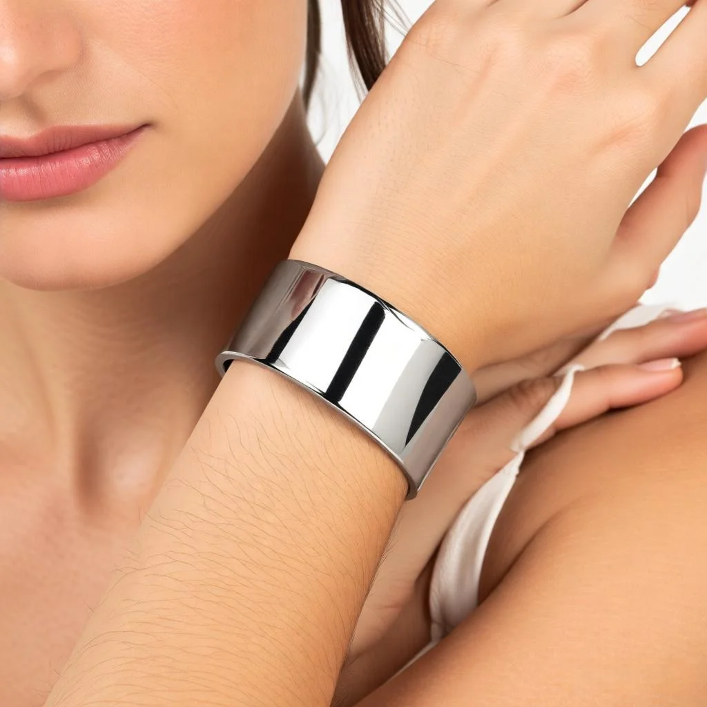 

Stainless Steel Wrist Ankle Cuffs Lockable Fashion Jewelry Woman Bracelet