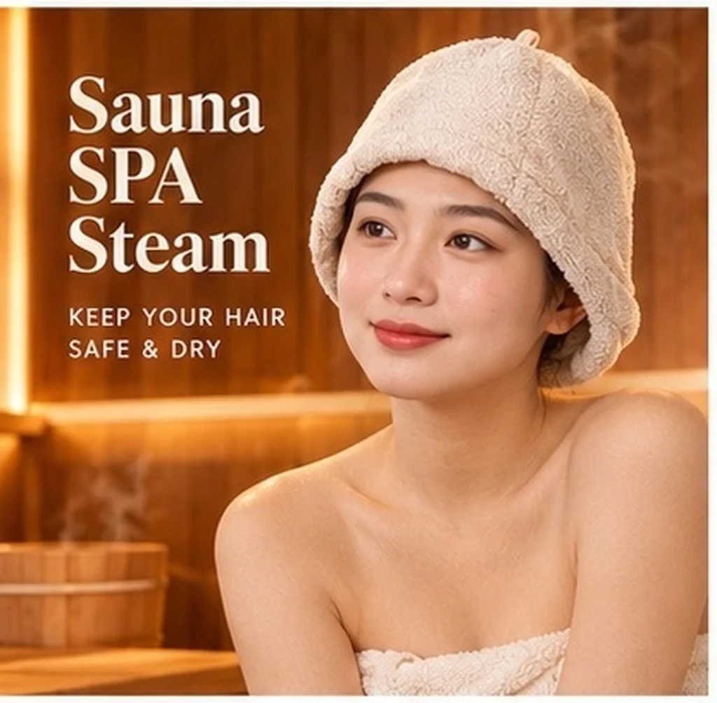 Sauna Hat For Women Men Traditional Sauna Cap Heat Protection Accessories Protects From Overheating Hair Damage For Banya Steam