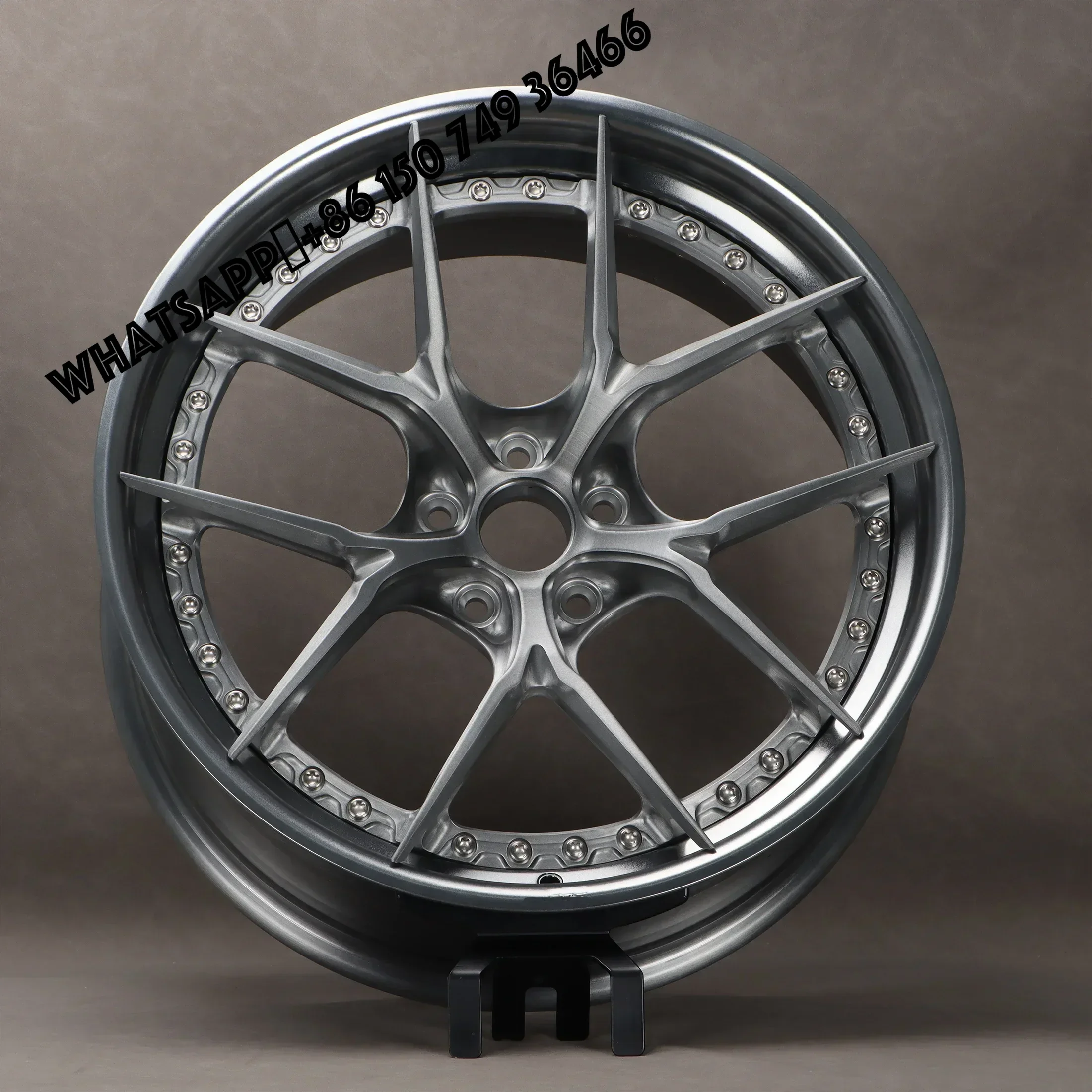 6061-T6 Classic Series Two High Quality Forged 2-Piece Wheels Brushed Grey Y-Shaped Lightweight Five-Spoke  S101SC Compa