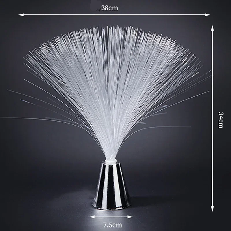 다색 LED 광섬유 램프 조명, 실내 장식 센터피스, 휴일 웨딩 램프, 어린이 침실용 LED 야간 조명 램프