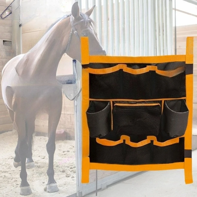New Orange Oxford Cloth Stable Tool Storage Bag Horse Brush Storage Tack Hanging Bag Stable Supplies Tool Storage Bag