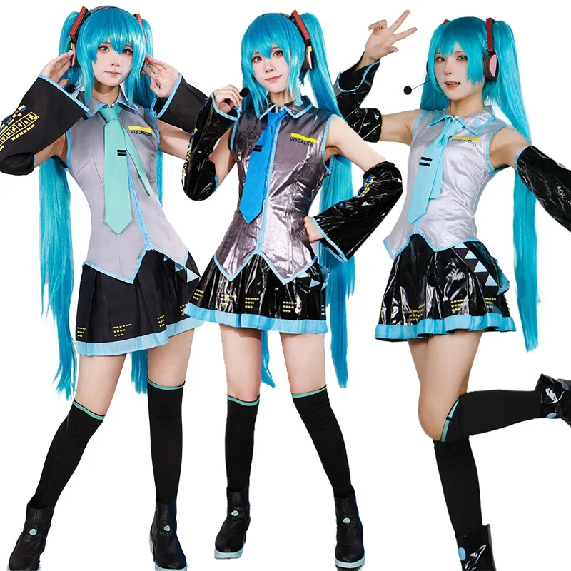 Women anime cosplay costume mikuo snow costume JK sailor dress High School uniform Halloween full set for women girls