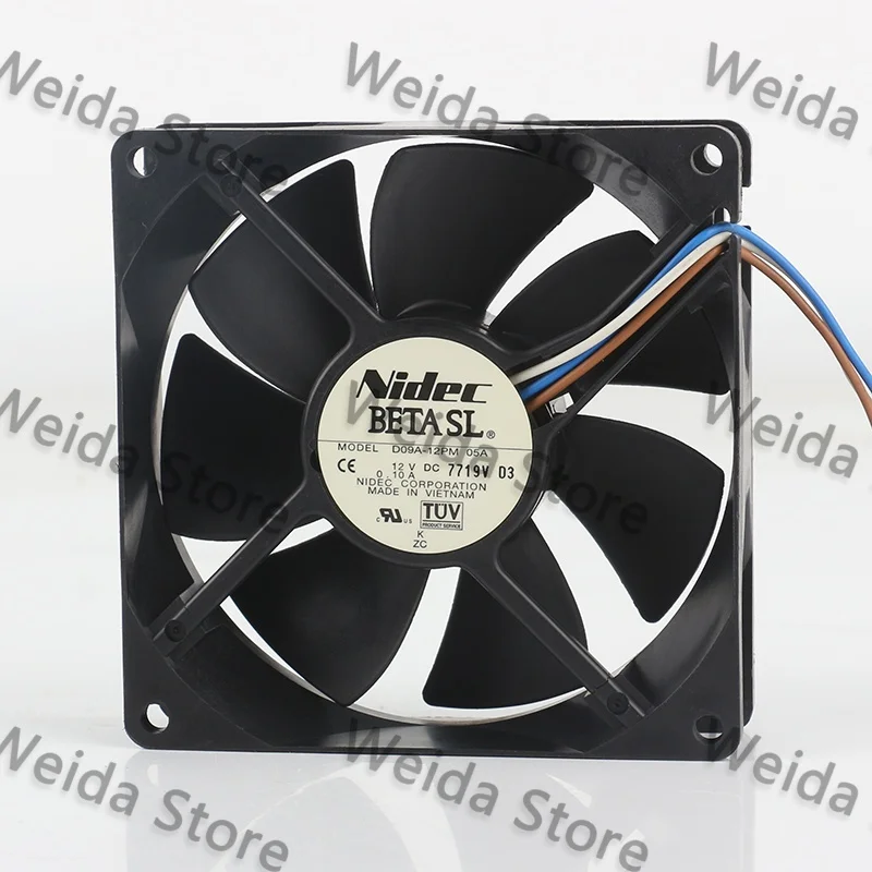 

New Original Nidec DC12V 0.10A AC EC 9025 D09A-12PM 05A 9CM Chassis CPU Ultra-quiet 90X90X25MM three-wire cooling fan