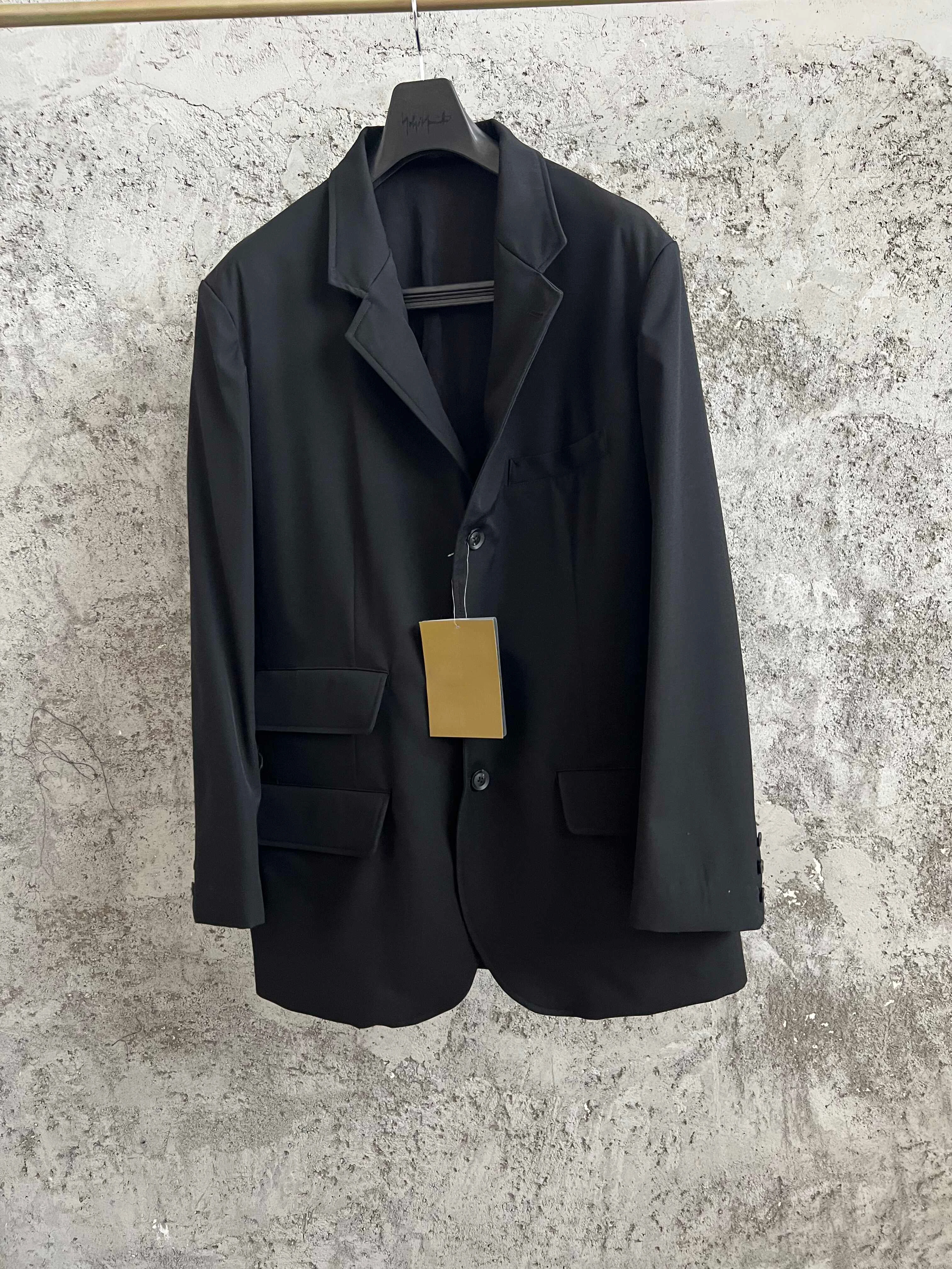 

TOP-YAMAMOTO original design classic single-breasted flip-top long-sleeved wool casual suit jacket in solid color