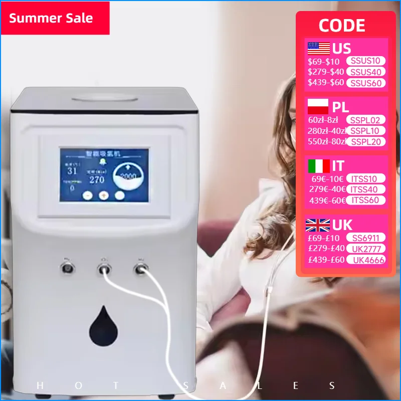 

Hydrogen Inhalation Machine 99.99% Purity 900ml/1500ML Hydrogen Water Generator Electrolysis Ionizer Hydrogen Therapy Inhaler