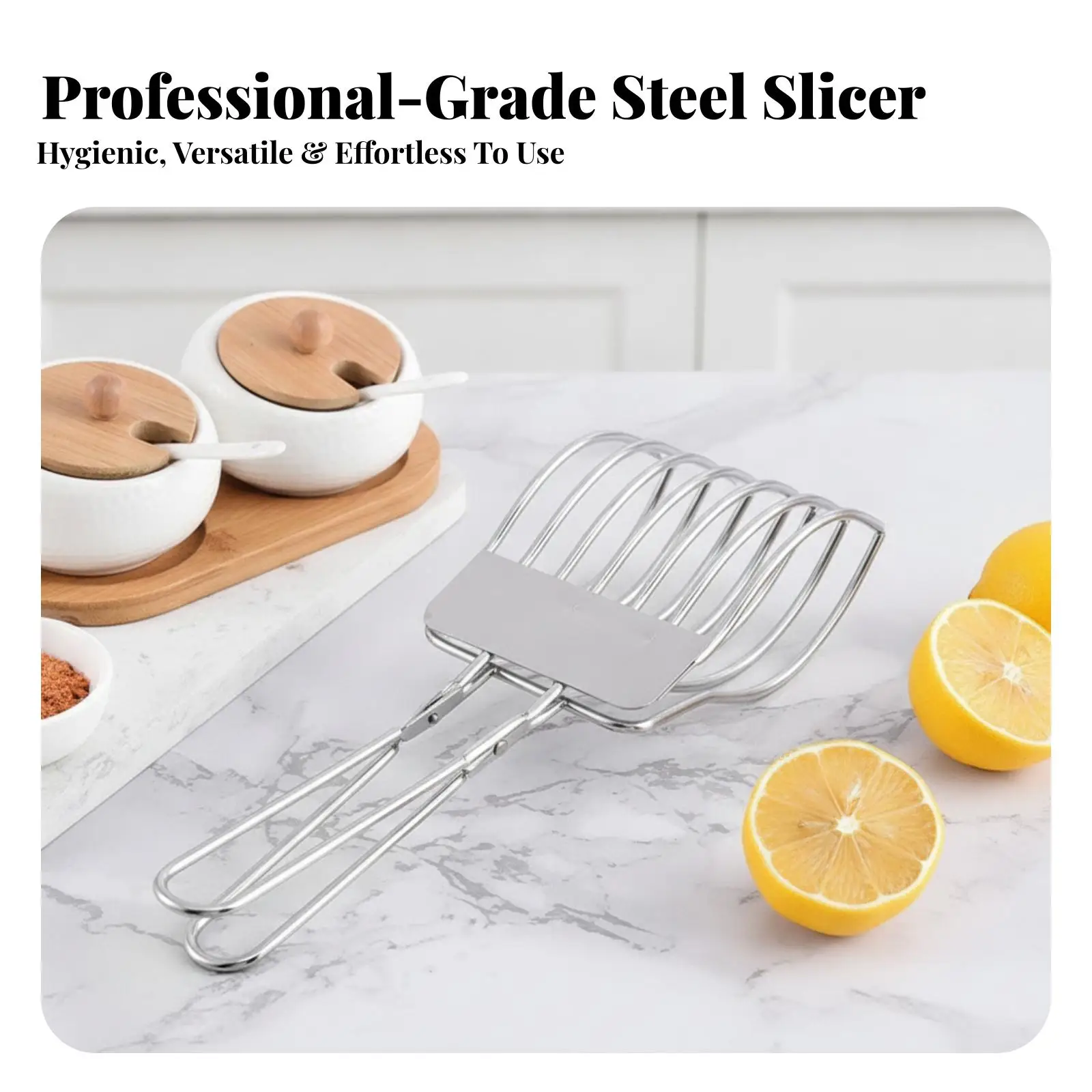 Precision Stainless Steel Slicer with Wire Frame Head for Firm Grip During Kitchen Knife Cutting Tasks