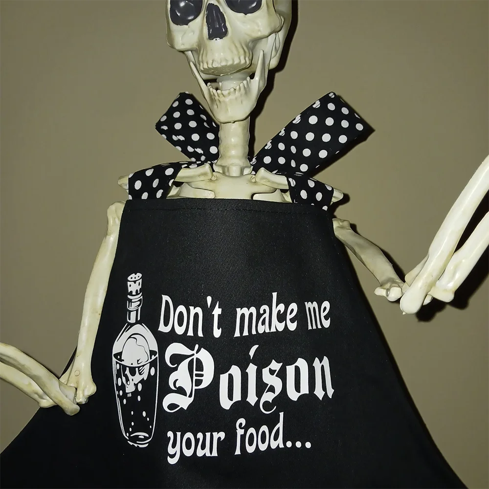 

1pcs Kitchen Retro Adjustable Apron with Pockets Funny Pin Up Style Apron Halloween Decorations for Home Cooking Lovers Gifts